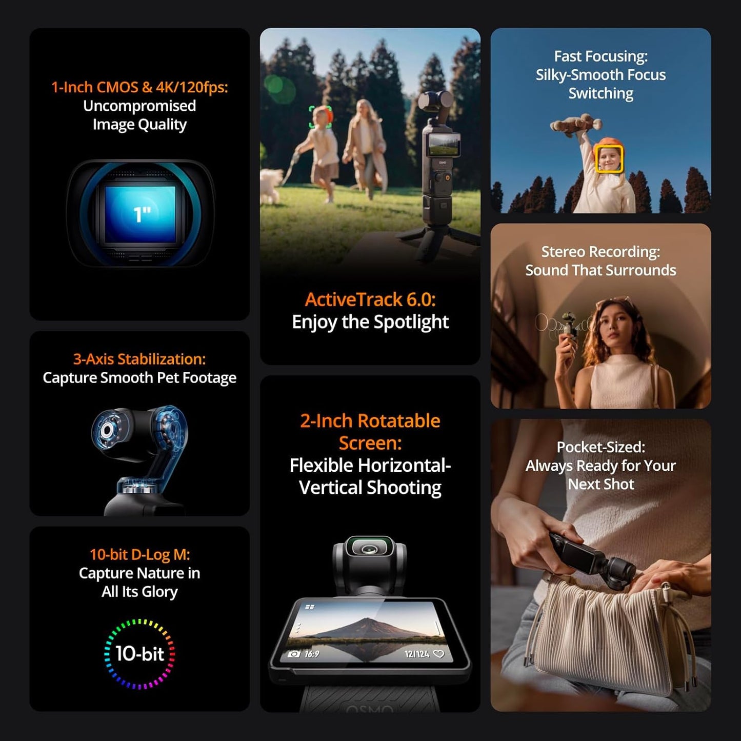 DJI Osmo Pocket 3 Creator Combo 4K120fps Ultra HD Vlog Camera with DJI Mic 2